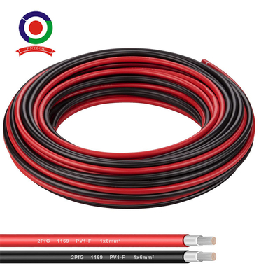 10AWG 6mm2 Extension Solar PV Cable 50FT Black Red Tinned Copper Wire